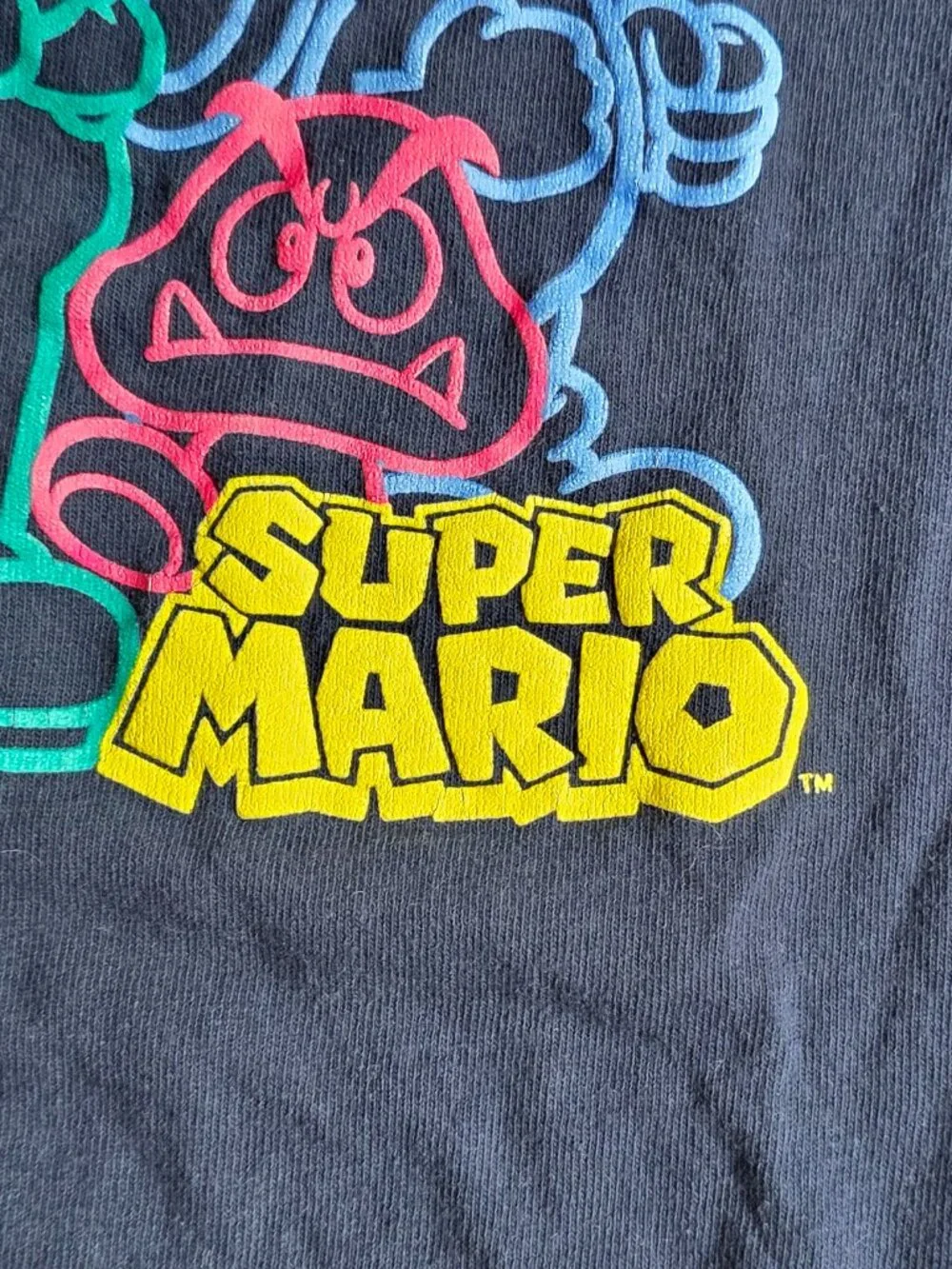 Nintendo Super Mario Bros Short Sleeve T-Shirt | Boys 10-12 | Bowser Toad Yoshi